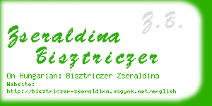 zseraldina bisztriczer business card